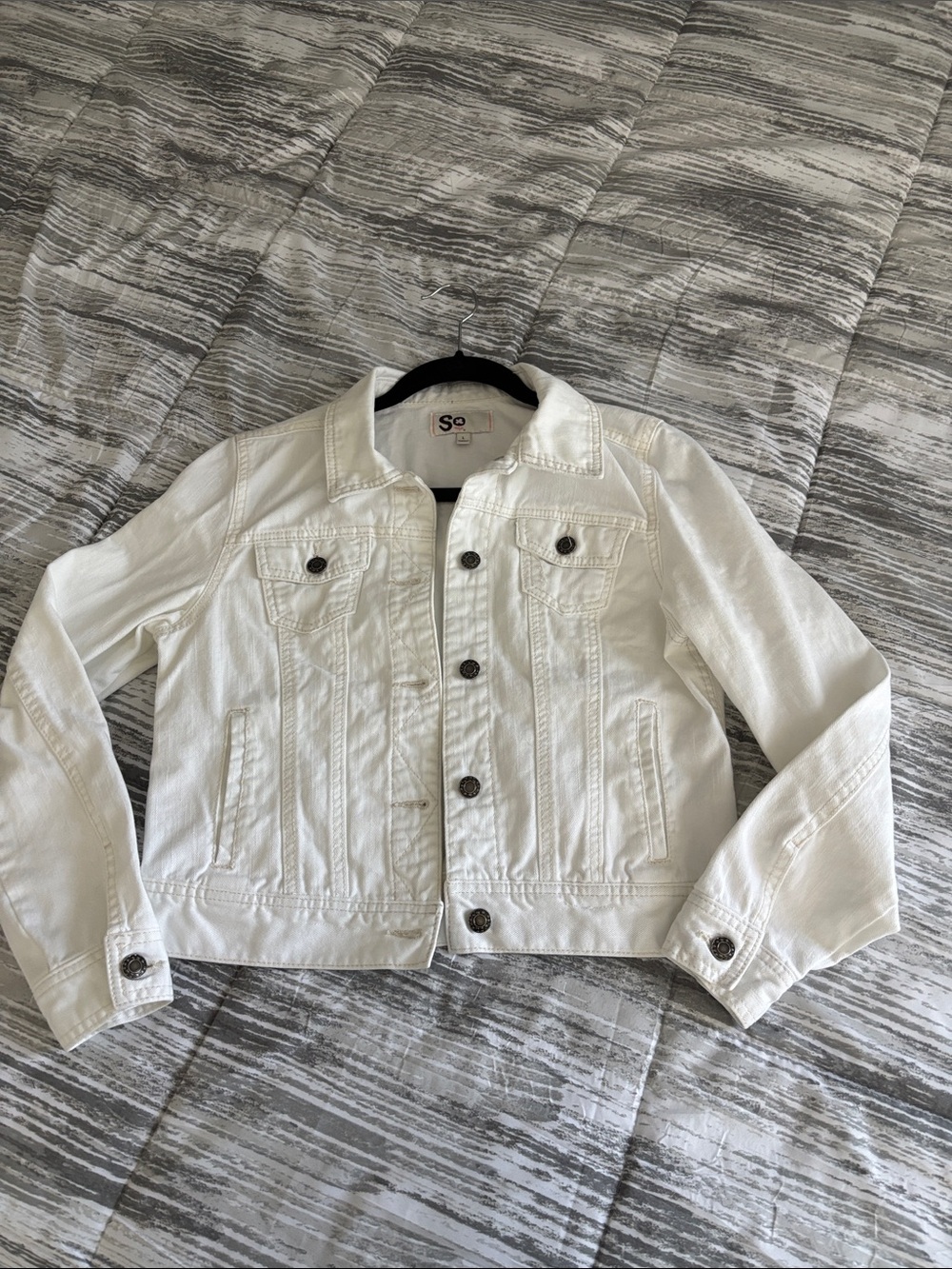 SO White Denim Jacket - Size Large